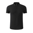 thumbnail image 1 of COSFO Performance Polo Shirts for Men Short Sleeve Black Ice Silk Tops Pullover Collared Moisture Wicking Slim Fit Button Mens Classic T-Shirt, 1 of 6