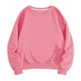 thumbnail image 1 of COSFO Pink Mens Sweatshirts Long Sleeve Solid Athletic Crew Neck Top Workout Pullover Regular Sweatshirts, 1 of 5