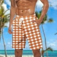 thumbnail image 1 of COSFO Plaid Men Shorts Summer Casual Cotton Shorts Elastic Waist Lounge Beach Drawstring Loose Fit Shorts, 1 of 5