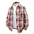 thumbnail image 1 of COSFO Plaid Mens Shirts Long Sleeve Casual Collared Tops Button Down Regular with Pocket Shirts, 1 of 8