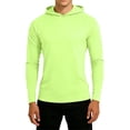 thumbnail image 1 of COSFO Plain Hoodies for Men Dry Fit Lightweight Long Sleeve Pullover Hoodies Hooded Slim Fit Athletic Mesh Shirts S-2XL, 1 of 5