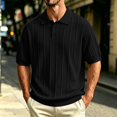 thumbnail image 1 of COSFO Polo Shirts Men Short Sleeve Golf Casual Black Shirt Collared Pullover Performance Classic Fit Textured Shirts for Men, 1 of 6