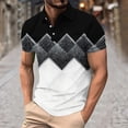 thumbnail image 1 of COSFO Polo Shirts for Men Big And Tall Graphic Golf Short Sleeve Tops Casual Regular Fit Mesh Pullover Collared Mens Graphic Tees, 1 of 5