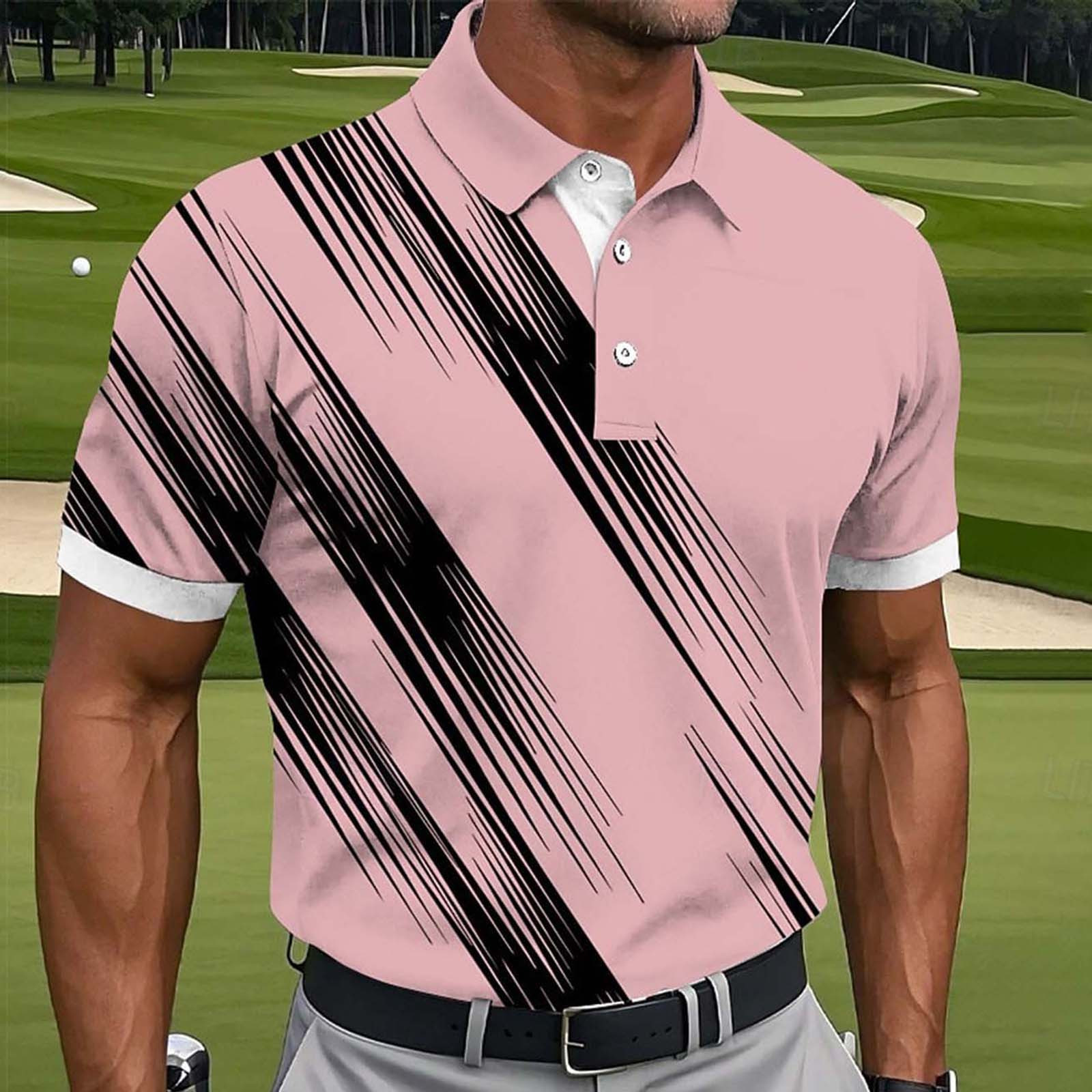 Polo Shirts for Men Graphic Mesh Short Sleeve Golf Shirt Slim Fit Moisture Wicking Pullover Performance Collared Tops at Walmart