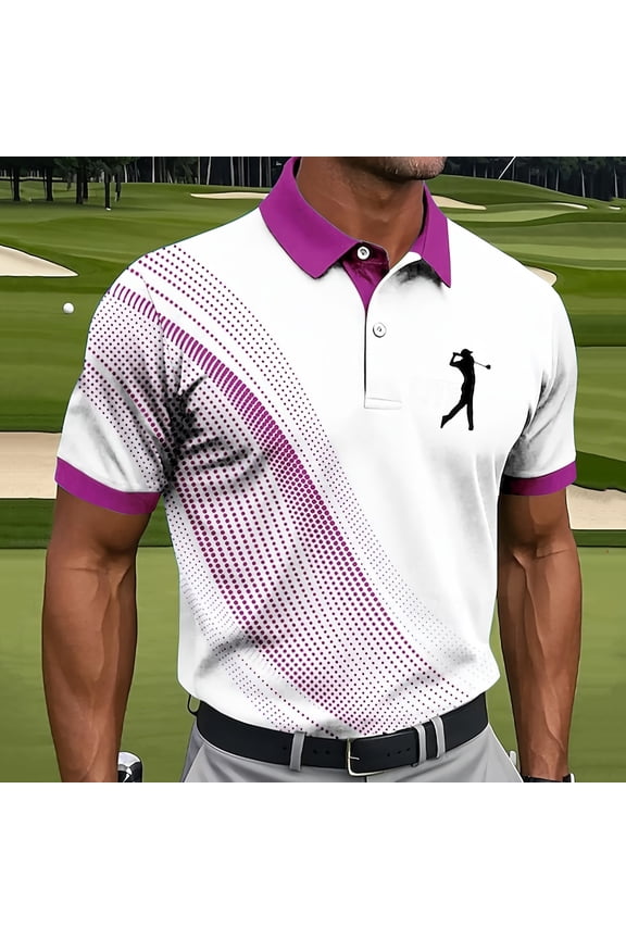 Polo T Shirts for Men Summer Short Sleeve Mesh Golf Graphic Tees Collared Quick Dry Pullover Slim Fit Performance Tops