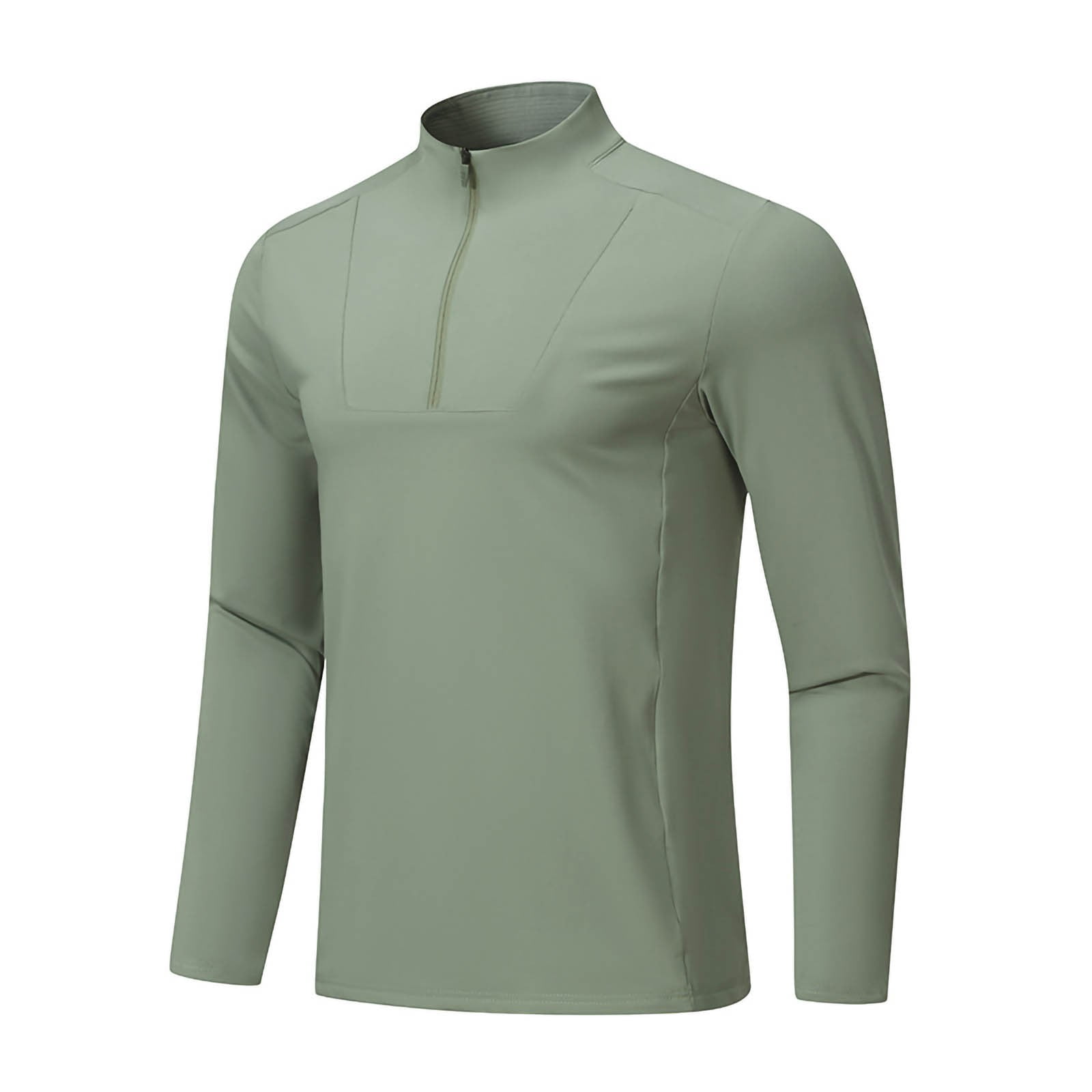 Men's Plus Size Quarter Zip Long Sleeve Top main image 0