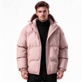 thumbnail image 1 of COSFO Quilted Men's Puffer Jackets Winter Hooded Big and Tall Coat Solid Color Zip Up Warm Heavyweight Outerwear Jackets, 1 of 7