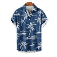 thumbnail image 1 of COSFO Shirts for Men Collared Short Sleeve Hawaiian Casual Tops Loose Button Down with Pocket Shirts, 1 of 4