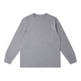 thumbnail image 1 of COSFO Shirts for Men Crew Neck Casual Long Sleeve Gray Pullover Solid Tee Shirts Mens, 1 of 2