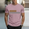 thumbnail image 1 of COSFO Shirts for Men Short Sleeve Crew Neck Casual Tops Pullover Loose Workout Striped Mens Graphic Tees, 1 of 5