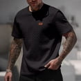 thumbnail image 1 of COSFO Short Sleeve Big and Tall T Shirts for Men Casual Black Jacquard Shirt Crew Neck Classic Fit Summer Mens Shirts L, 1 of 9