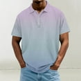 thumbnail image 1 of COSFO Short Sleeve Men's Shirts Casual Collared Gradient Pullover Loose Button Tee Shirts Mens, 1 of 5