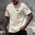thumbnail image 1 of COSFO Short Sleeve Men's T-Shirts Casual Jacquard Shirt Summer Crew Neck Solid Classic Fit Men Tshirts Xl, 1 of 9