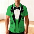 thumbnail image 1 of COSFO Short Sleeve Mens Button Up Shirt St Patricks Day Funny Tops Vacation Loose Fit Collared Mens Shirts, 1 of 9