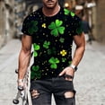 thumbnail image 1 of COSFO Short Sleeve Mens T-Shirts St Patricks Day Funny Tops Crew Neck Holiday Classic Fit Pullover Mens Graphic Tees, 1 of 5
