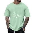 thumbnail image 1 of COSFO Short Sleeve Oversized Tshirts for Men Crew Neck Funny Valentine's Day Tops Vacation Pullover Loose Fit Mens Graphic Tees, 1 of 5