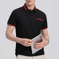 thumbnail image 1 of COSFO Short Sleeve Polo T Shirts for Men Solid Collared Casual Tops Performance Classic with Pocket Pullover Shirts, 1 of 6