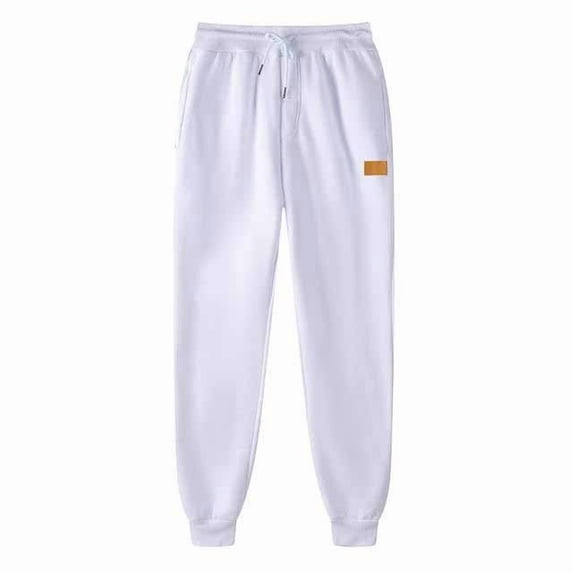 COSFO Solid Men Sweatpants Jogger Workout Comfortable Casual Trousers with Pockets Loose Fit Drawstring Elastic Waist Men's Trousers