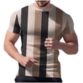 thumbnail image 1 of COSFO Striped Mens Shirts Waffle Short Sleeve Tops Workout Classic Fit Crew Neck Summer Mens Graphic Tees, 1 of 6