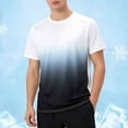 thumbnail image 1 of COSFO Summer Mens T Shirts Gradient Short Sleeve Mesh Graphic Tees Workout Quick Dry Loose Fit Crew Neck Tops, 1 of 9
