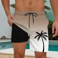 thumbnail image 1 of COSFO Swim Trunks Men Elastic Waist Hawaiian Casual Relaxed Fit Beach Drawstring Board Shorts, 1 of 9