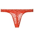 thumbnail image 1 of COSFO Thongs for Men Red Mesh T-Back Comfortable Soft Regular Fit Men Underwear, 1 of 5