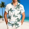 thumbnail image 1 of COSFO Tropical Men's Button Down Shirts Short Sleeve Hawaiian Tops Regular Fit Collared Summer with Pocket Men Shirts, 1 of 6