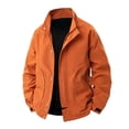 thumbnail image 1 of COSFO Waterproof Mens Bomber Jackets Lightweight Solid Color Zip up Windbreaker Jackets Stand Colla Long Sleeve Hiking Casual Mens Coats, 1 of 7