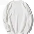 thumbnail image 1 of COSFO White Men's Sweatshirts Athletic Crew Neck Long Sleeve Solid Top Relaxed Fit Pullover Workout Sweatshirts, 1 of 3