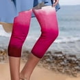 thumbnail image 1 of COSFO Womens Pants Elastic Waist Red Gradient Casual Straight Leg Pants Loose Pants, 1 of 5
