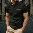 thumbnail image 1 of COSFO with Pockets Men's Polo Shirts Golf Black Short Sleeve Tops Slim Fit Collared Pullover Performance Mens Classic T-Shirt, 1 of 5