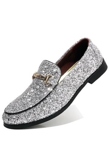 women's metallic dress shoes Rokment Women's Metallic Glossy Ballet Flat Dress Shoes Fall Stylish Casual Leather Buckle Pointed Toe Slip on Low Heels Business Office Work Formal