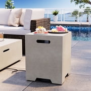 VENTOPYR 16'' ABS Outdoor Hideaway Tank Table for Propane Gas Fire Pits, Hides Standard 20lb