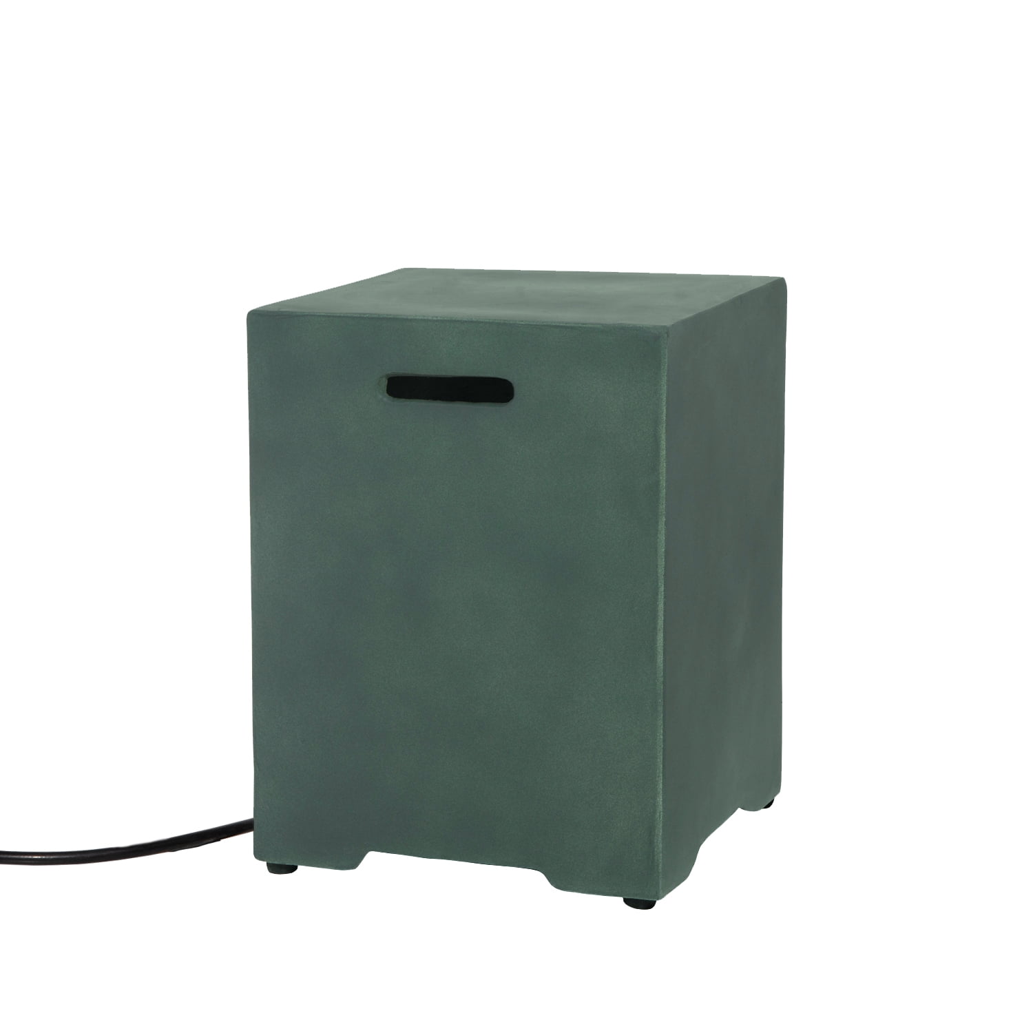 COSIEST 20lb Propane Square Green Fire Pit Tank Table