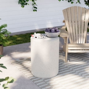 VENTOPYR 21'' Outdoor Side Table, Concrete End Table