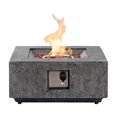 thumbnail image 1 of VENTOPYR 28" Square Dual-Texture Concrete Fire Pit Table with Cover & Lava Rocks​​, 1 of 5