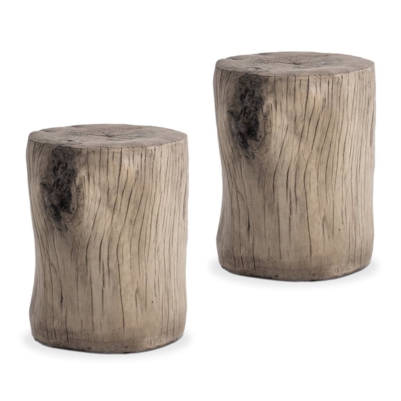 VENTOPYR 2PCS Faux Wood Hand-Painted End Table for Garden