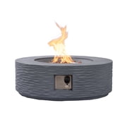 VENTOPYR 35" Round Propane Fire Pit Table,Water Ripple Design 50,000 BTU Outdoor Fire Pit