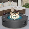 thumbnail image 1 of VENTOPYR 41-inch Round Outdoor Propane Fire Pit Table with Fire Glass, 1 of 8