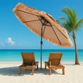 thumbnail image 1 of COSIEST 9FT Thatched Tiki Straw Outdoor Beach Umbrella(No Base), 1 of 8