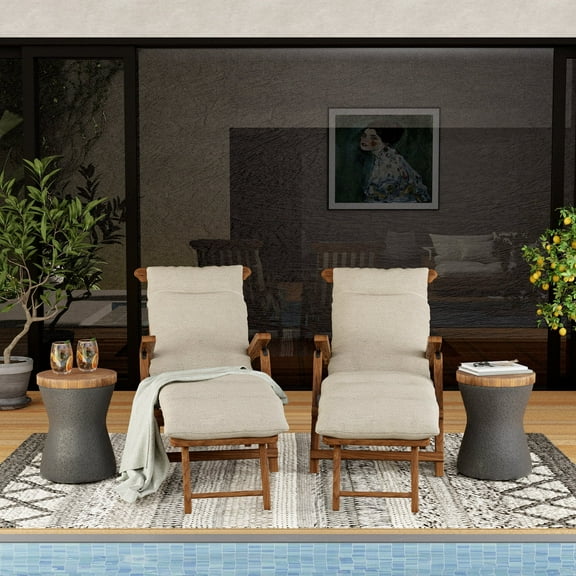 COSIEST Concrete Outdoor Side Table with Wood Grain Top,Small Jar Shaped Round Accent End Table for Patio, Garden,Black