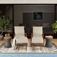 thumbnail image 1 of VENTOPYR 2 PCS Concrete Outdoor Side Table with Wood Grain Top,Small Jar Shaped Round Accent End Table for Patio, Garden,Black, 1 of 6