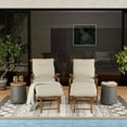 thumbnail image 1 of VENTOPYR 2 PCS Concrete Outdoor Side Table with Wood Grain Top,Small Jar Shaped Round Accent End Table for Patio, Garden,Black, 1 of 7