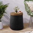 thumbnail image 1 of VENTOPYR Round Outdoor Coffee Table,Faux Wood Tree-Trunk Design Accent  End Table for Patio, Garden, 1 of 5