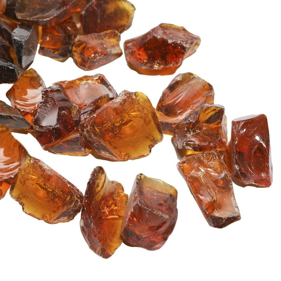 COSIEST Fire Glass 10-Pound for Fireplace Fire Pit, Temperature Rating Glass (Amber Yellow)