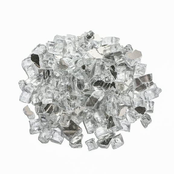 COSIEST Fire Glass 10-Pound for Fireplace Fire Pit, Temperature Rating Glass (Transparent Gray)