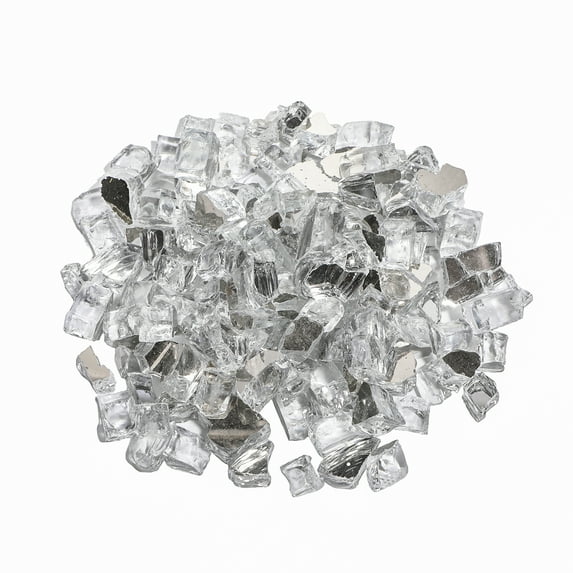 COSIEST Fire Glass 10-Pound for Fireplace Fire Pit, Temperature Rating Glass (Transparent Gray)