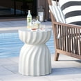 thumbnail image 1 of VENTOPYR Outdoor Concrete Side Table,Lightweight 18.7" H Accent Table in Graphite White for Patio, 1 of 7