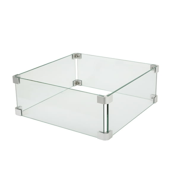 COSIEST Outdoor Fire Pit Glass Wind Guard
