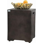 COSIEST Outdoor Hideaway Square Concrete Tank Table for Gas Fire Pits